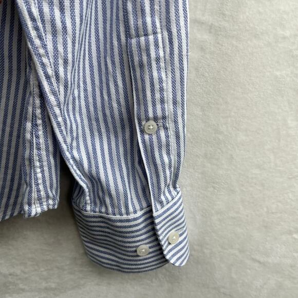 Suit Supply Egyptian Cotton Blue Pinstripe Slim Fit Button Up Shirt Men's 38/15 - Picture 5 of 13